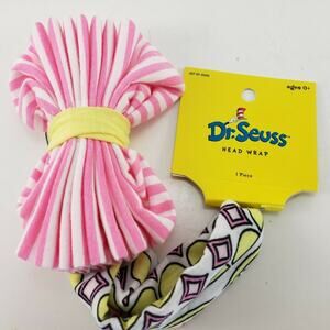2 pack Dr Seuss Pink Bow Headbands Stretch Hair Wrap Child Adult New